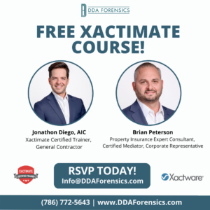 DDA Forensics Provides Free Xactimate Training Course to Attorneys & Insurance Carriers 