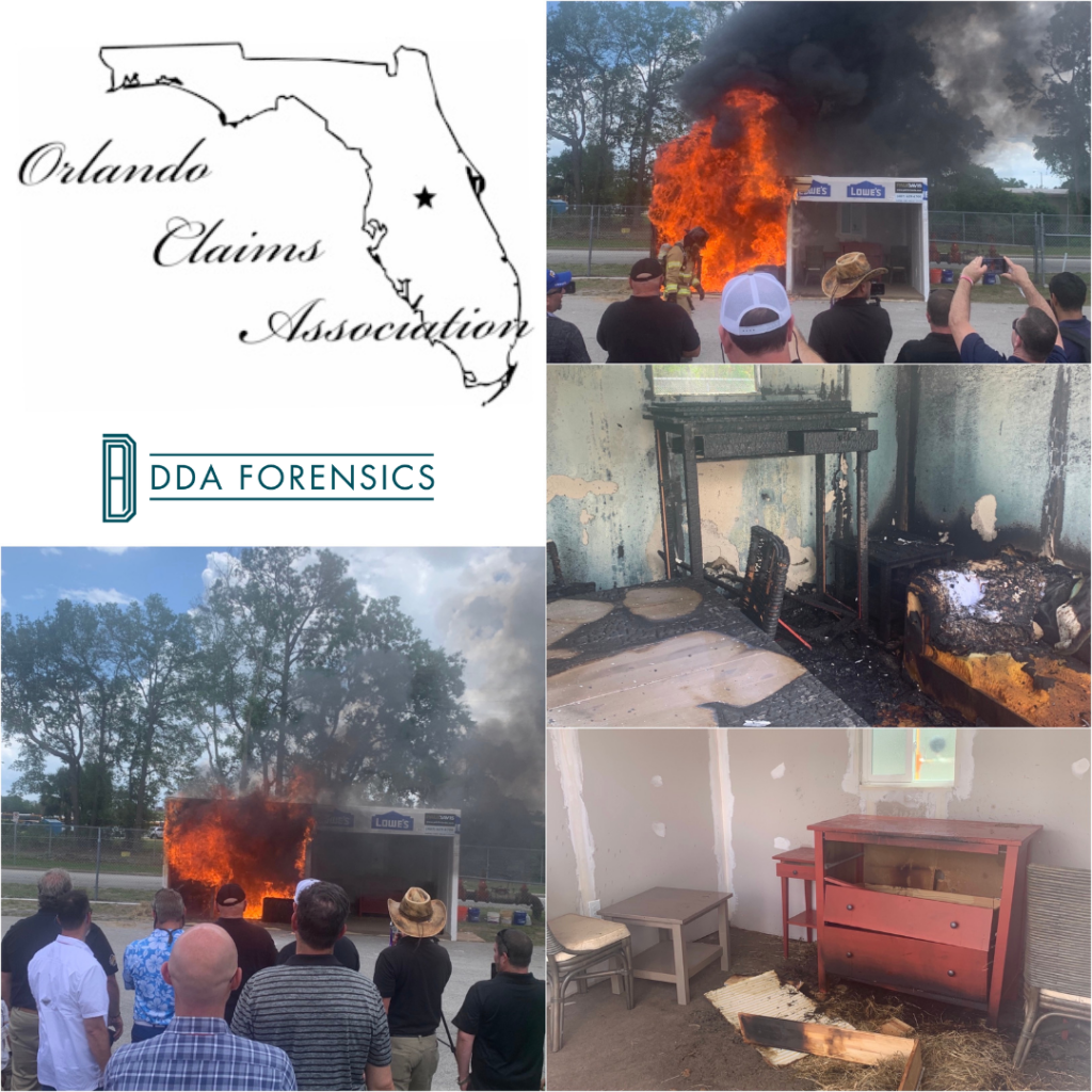 DDA Forensics Attends Orlando Claims Association Live Burn Event