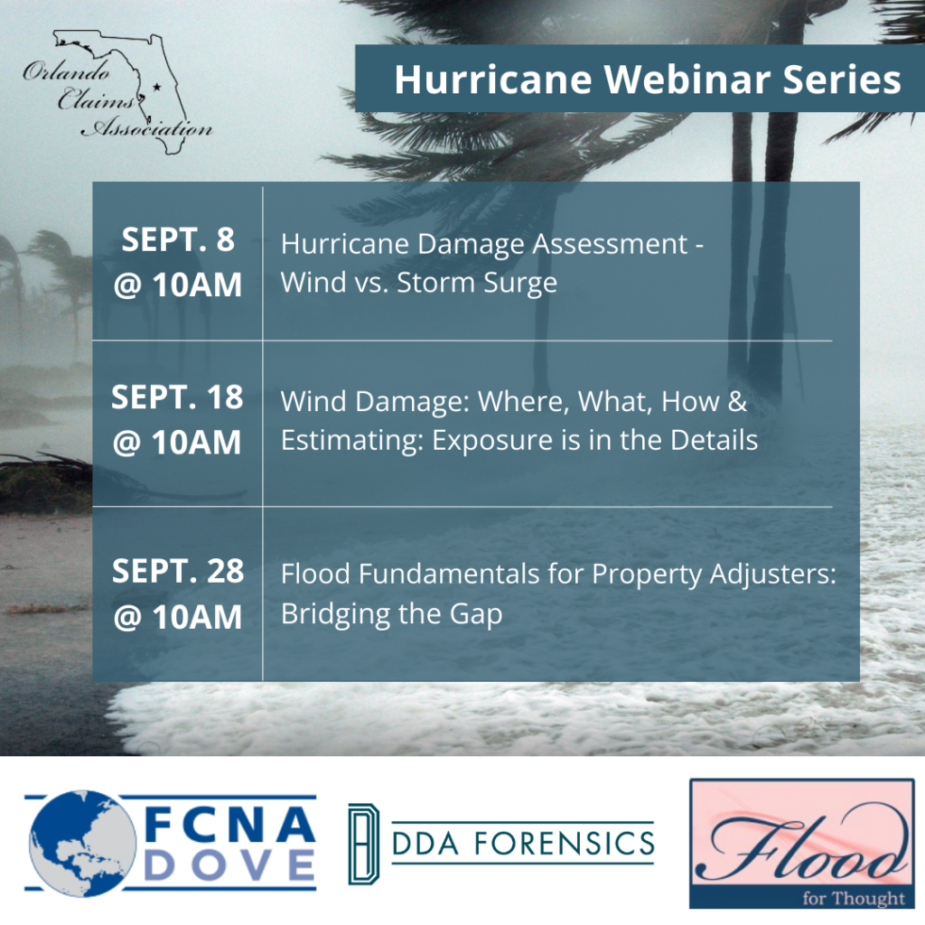 DDA Forensics Co-Hosts Orlando Claims Association Hurricane Webinar Series