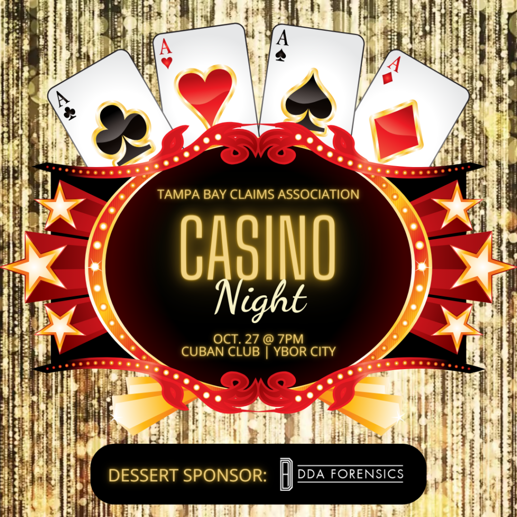 DDA Forensics Sponsors the Tampa Bay Claims Association Casino Night