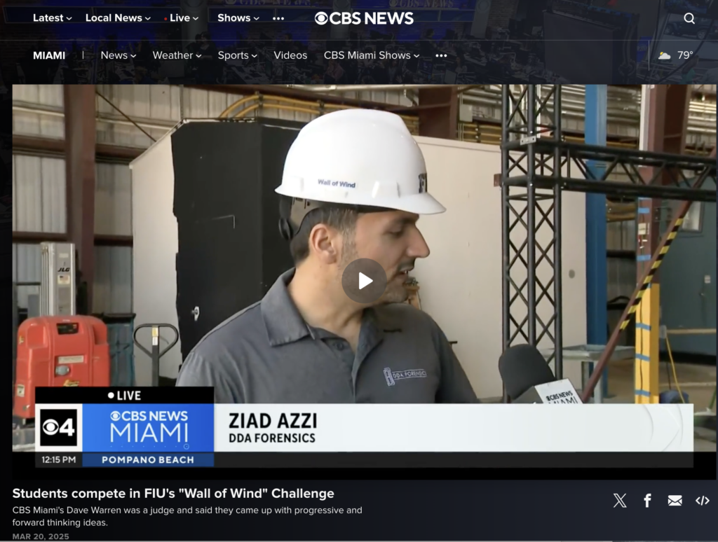 DDA Forensics Highlights Importance of Annual Wall of Wind Mitigation Challenge on CBS News